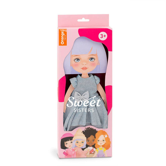 Clothing set: light blue dress, 28 cm
