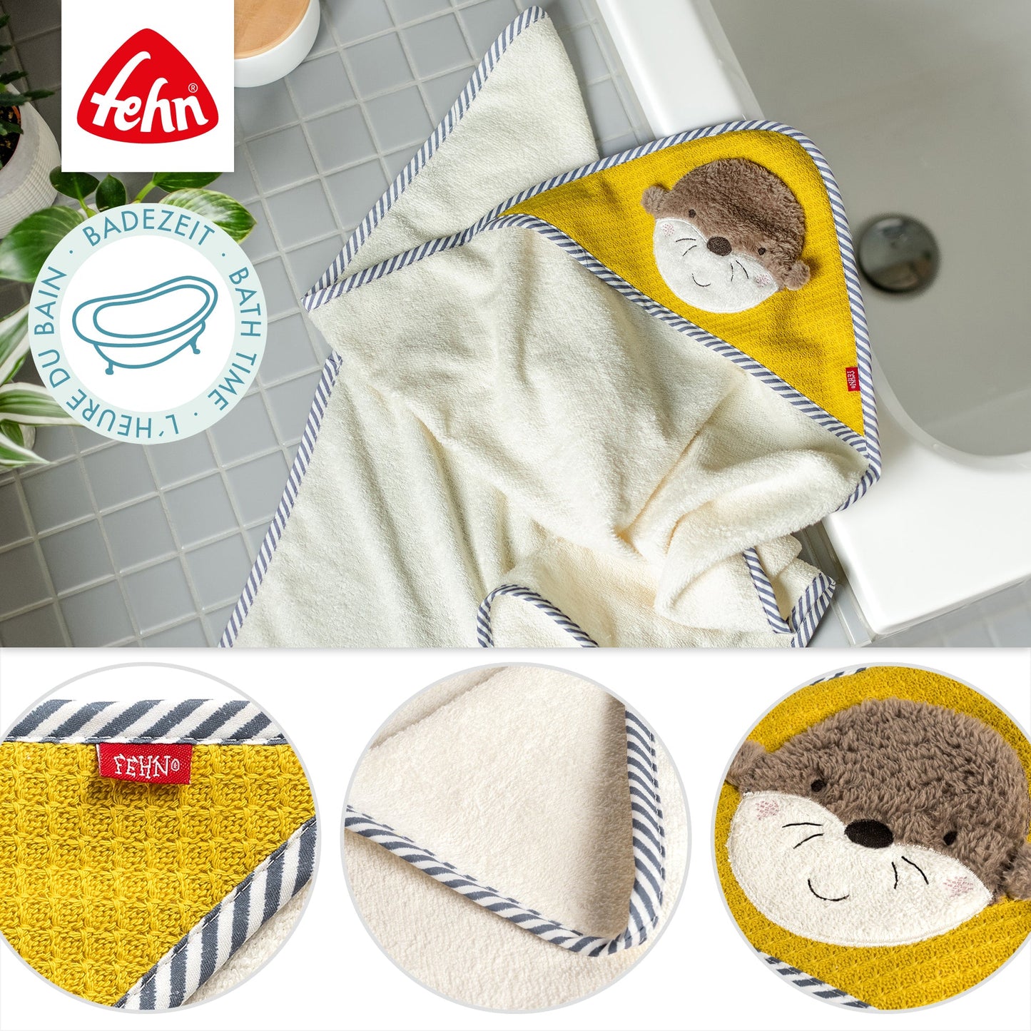 Kapuzenbadetuch Otter Theo