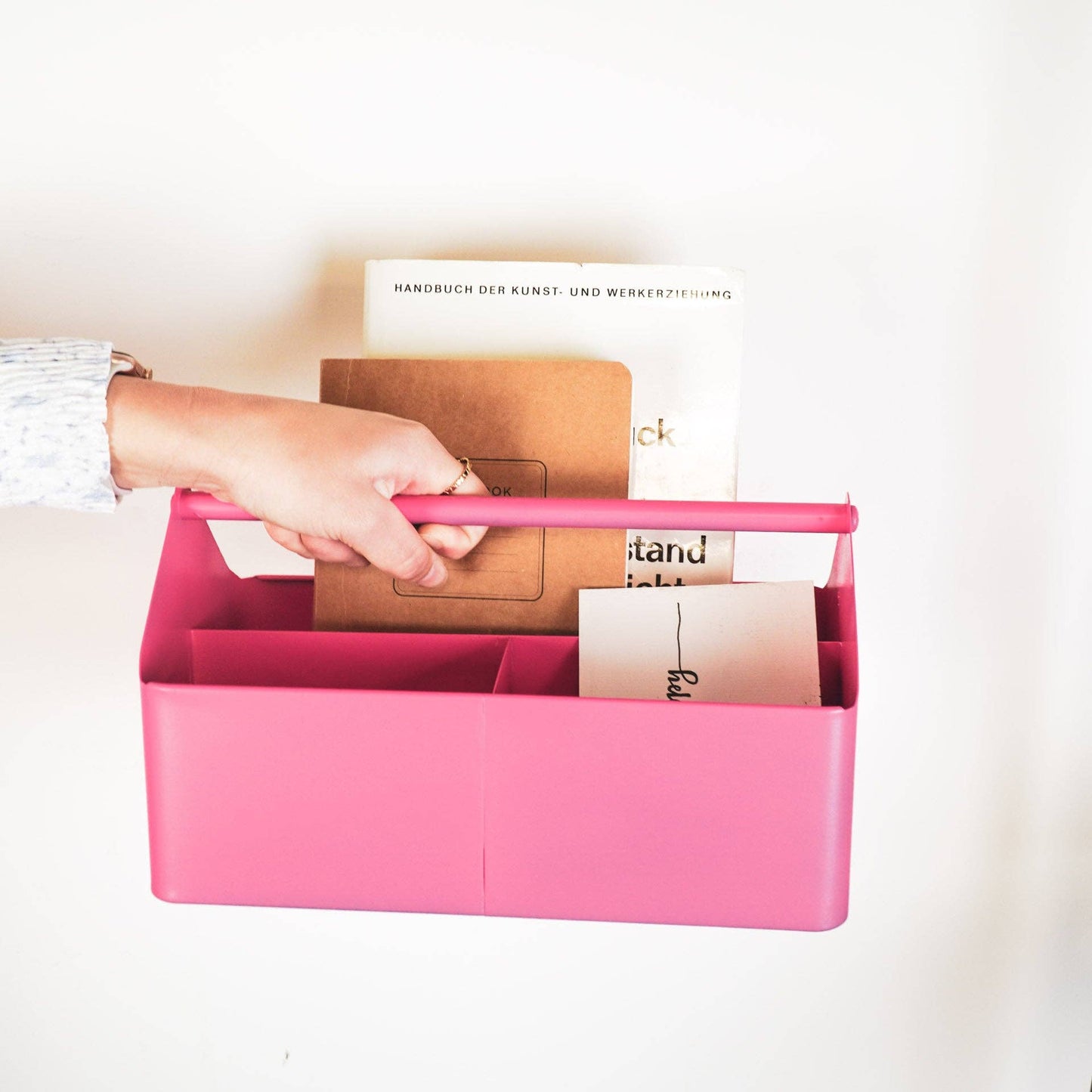 Storage box - Organizer - Metal - Pink - 30x17x17cm