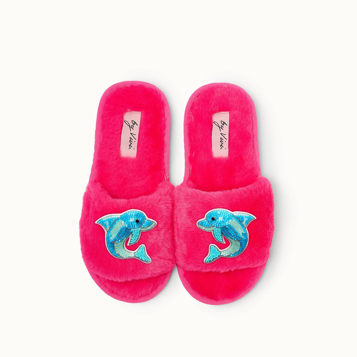 Pair of slippers brooches - Dolphins
