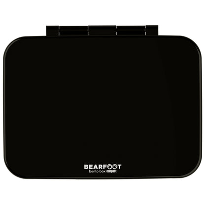 Lunchbox with compartments, lightweight & leak-proof - black