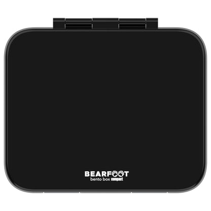 Lunchbox with compartments, lightweight & leak-proof - black