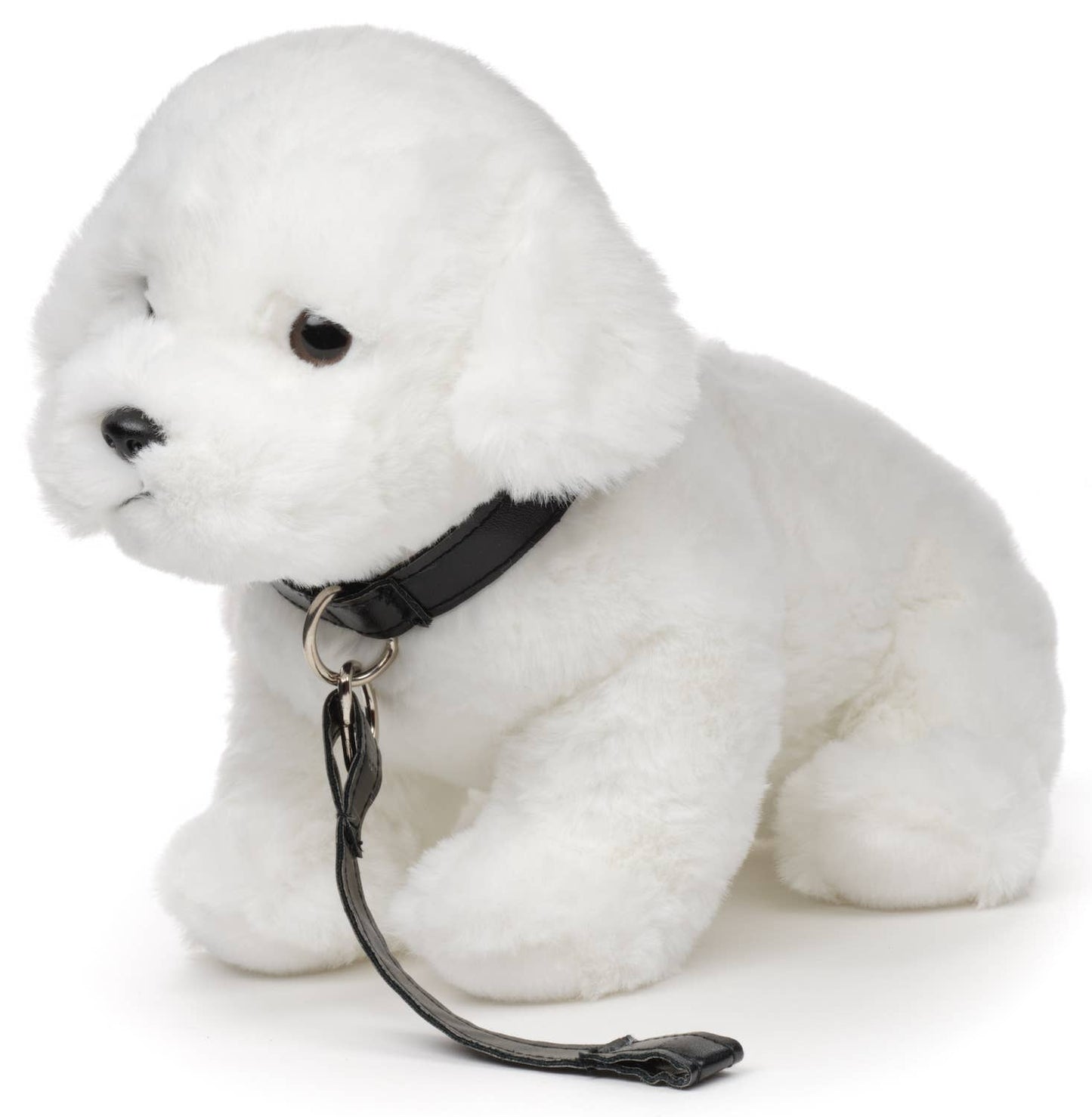 Peluche Chien maltais (avec laisse)