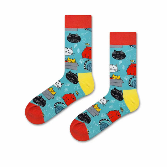 "Happy Kitten" Cat Socks