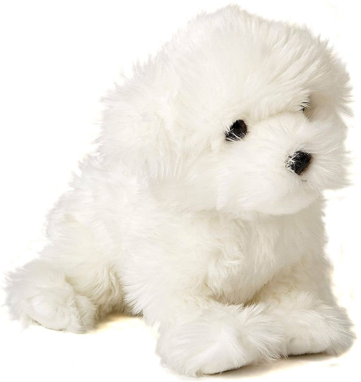 Maltese dog plush toy without a leash
