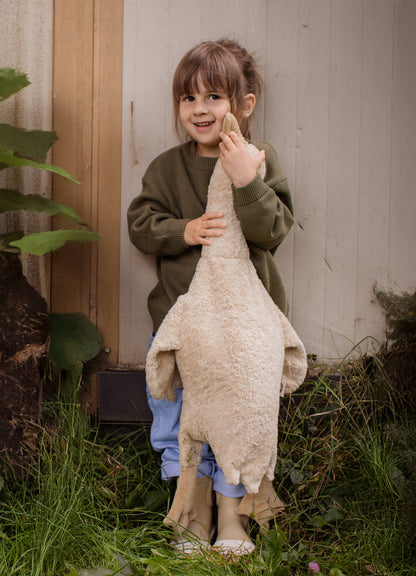 Large Goose Stuffed Animal | linen