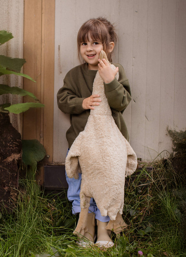 Large Goose Stuffed Animal | linen