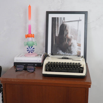 Toffee Candy Candle Holder - Multicoloured - 11x11x18cm