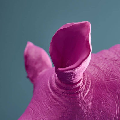 S/2 Neushoorn Boekensteunen, Magenta, 39,5 x 14,2 x 20,5 cm