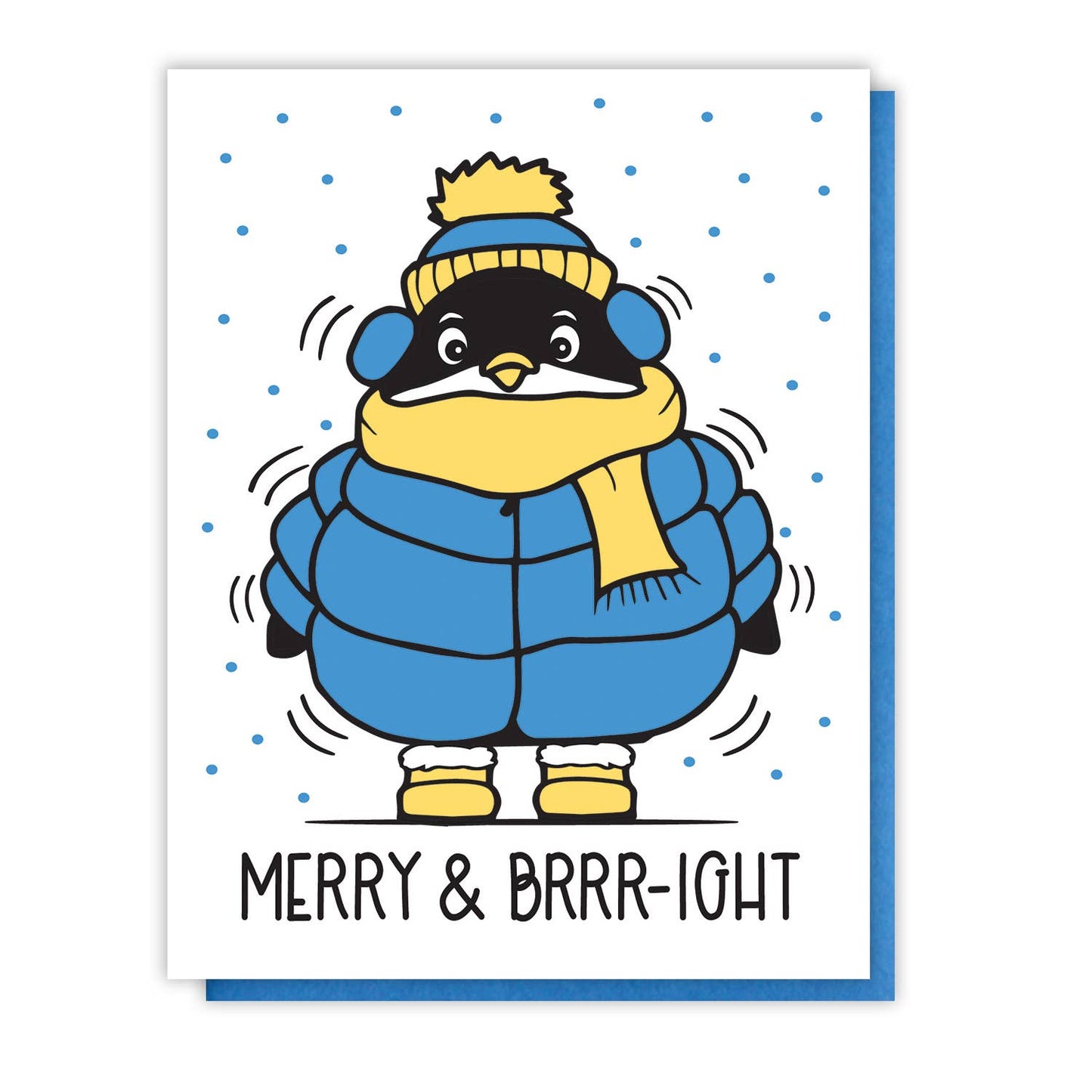 Pinguïn wenskaart "Merry & Brrright"