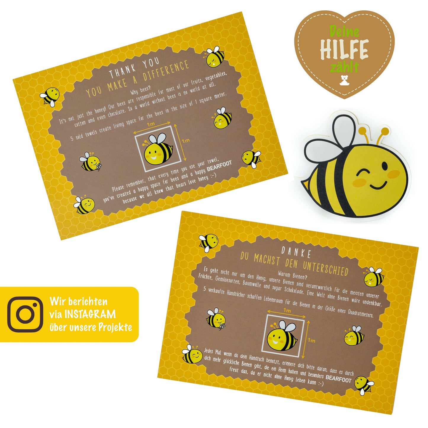 Large microfiber beach towel - Bee