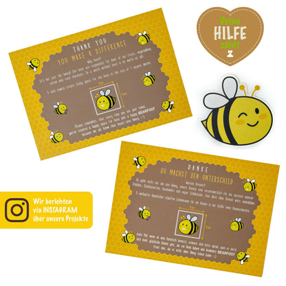 Large microfiber beach towel - Bee