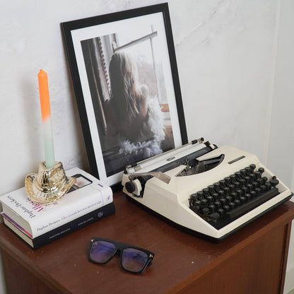 Candlestick - Cowboy Hat - Ceramic - Gold - 13.5x11x7 cm