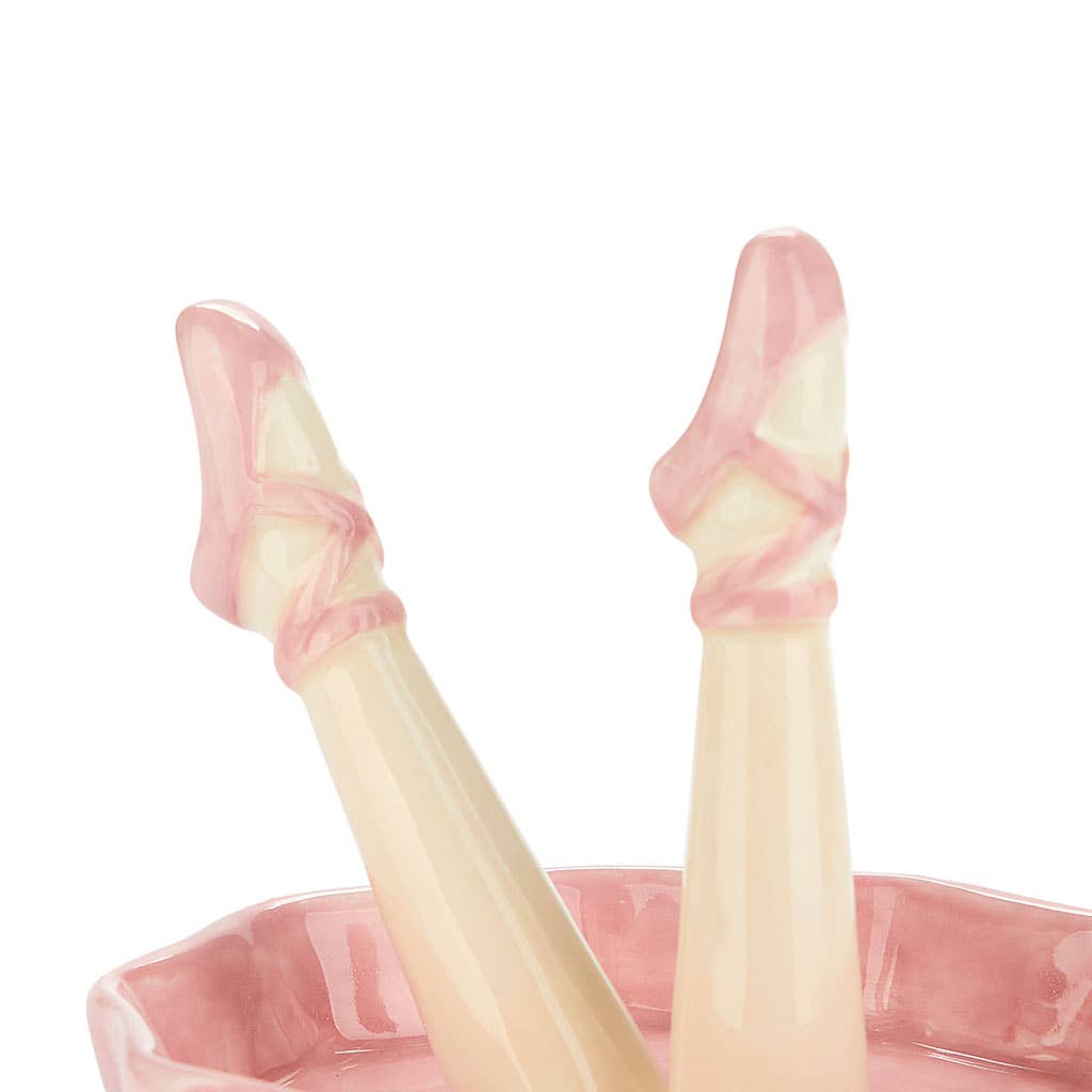 Ring holder, Happy Legs Dance, ceramic
