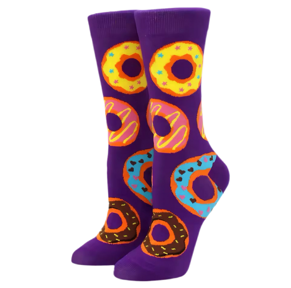 chaussettes donuts multicolores