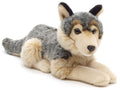 Peluche Loup Gris Couché