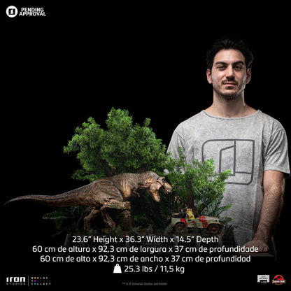 T-Rex Chase Statue - Jurassic Park - Demi Art Scale 1/20 - Iron Studios