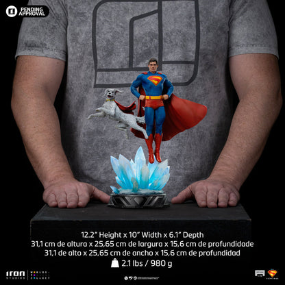 Superman and Krypto Statue - Superman: Legacy - Art Scale 1/10 - Iron Studios