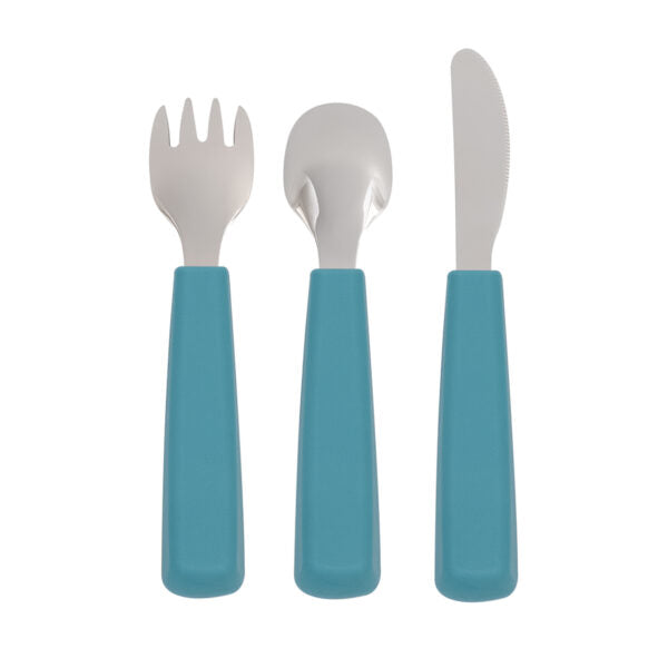 Kinderbestekset, eendenblauw 