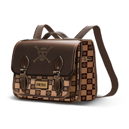 Sac à Bandoulière-Sac à Dos Satchel One Piece « Chess » – Chameau