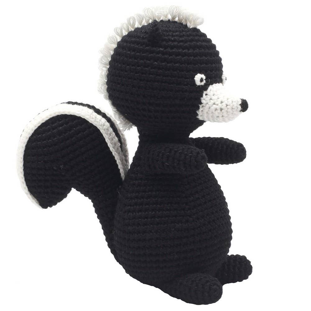 Crochet Plush Toy - Black Skunk