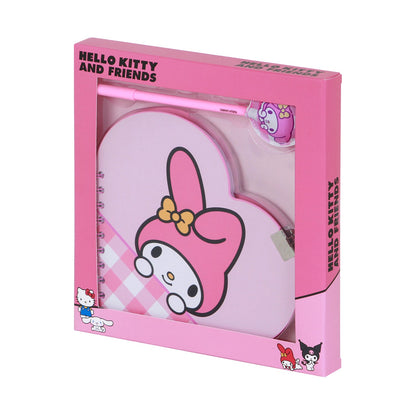 Pack mignon de journal Cœur + stylo Hello Kitty « My Melody »