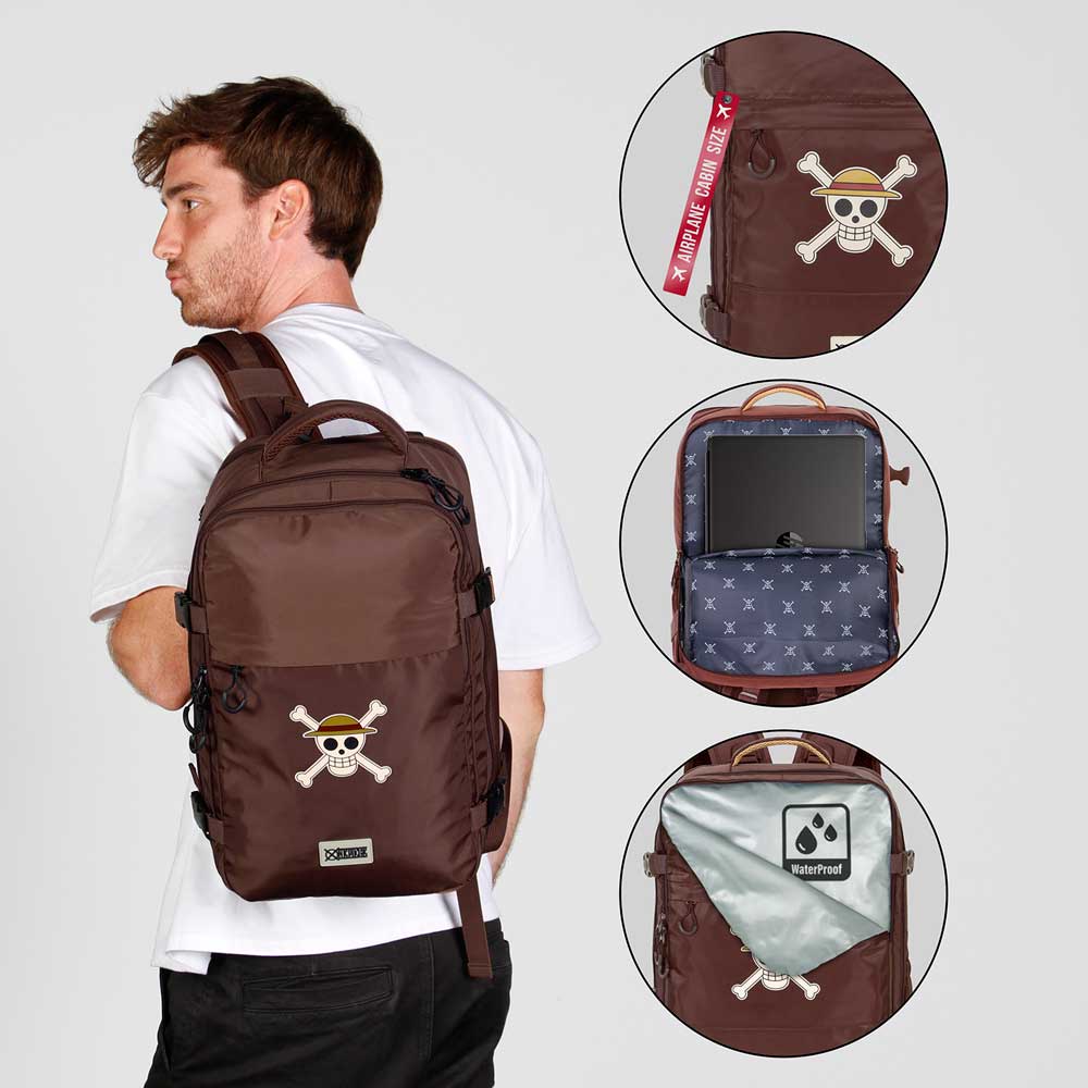 Sac à Dos Mercury Voyage Cabine Avion 40x20x25cm One Piece « Skull »