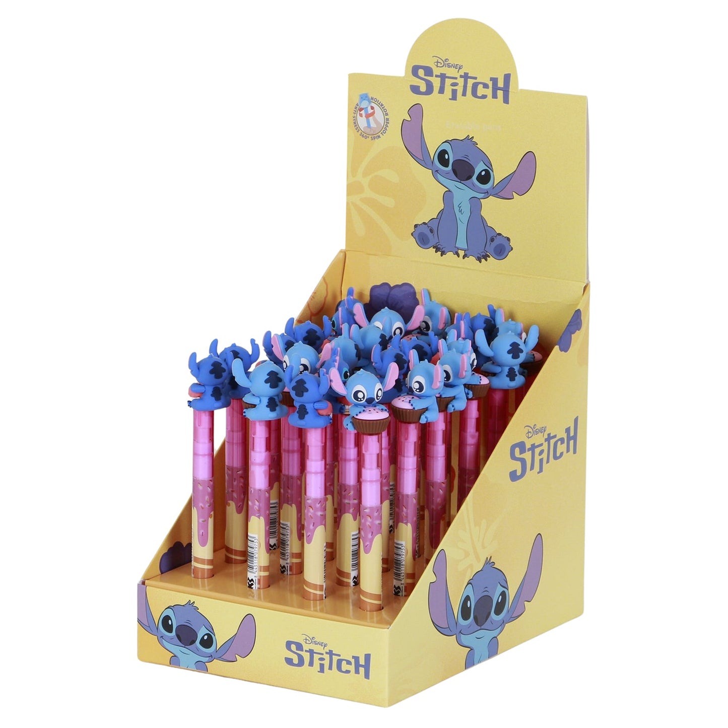Présentoir 24 Unités Stylo Gel Effaçable Disney Lilo & Stitch « Mix » – Multicolore