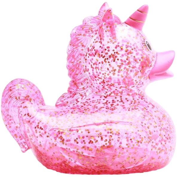 Glittery Pink Unicorn Duck