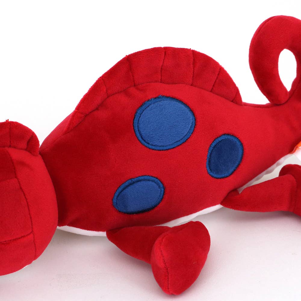 Peluche Caméléon rouge 30 cm