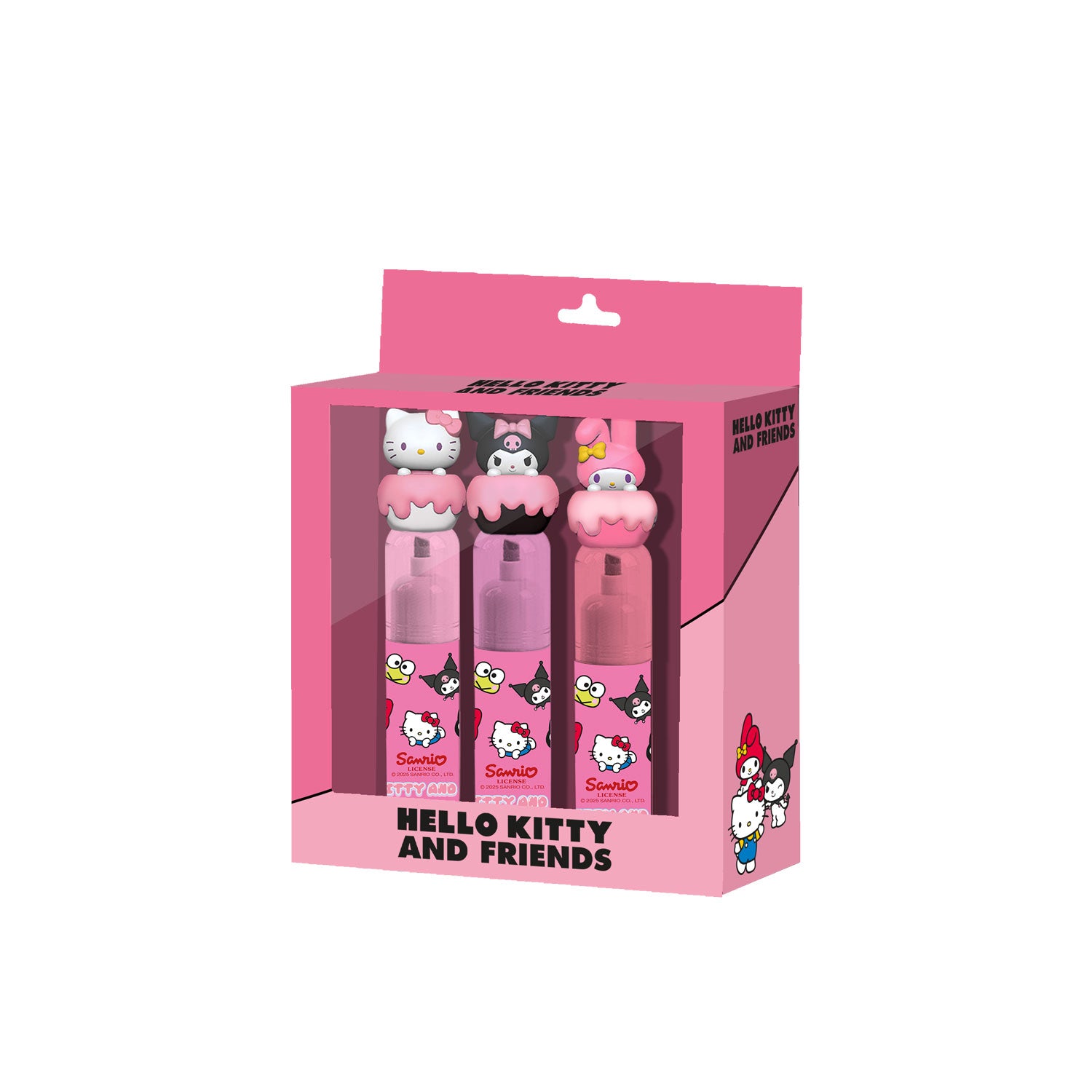 Lot de 3 Marqueurs Fluorescents Rose Hello Kitty