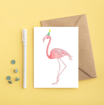 Flamingo Birthday Card