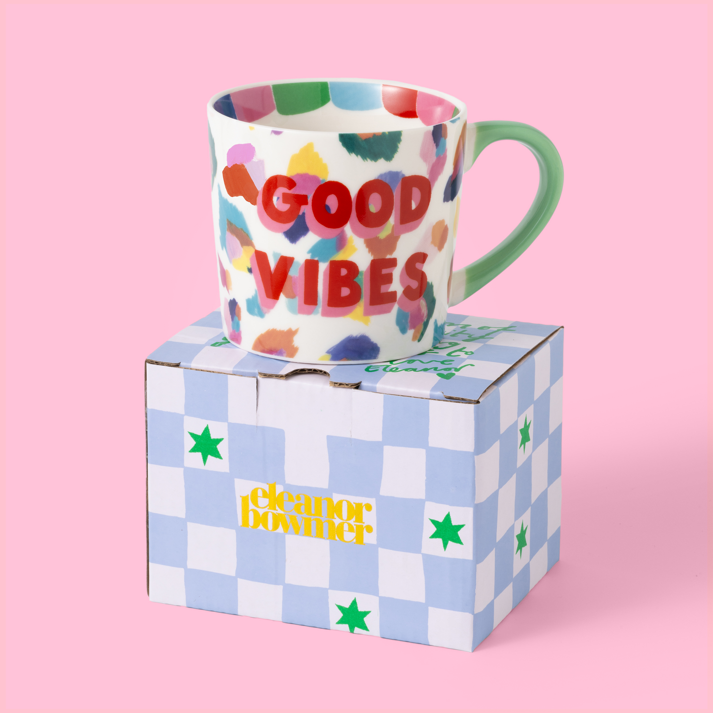 Mok met beschilderde luipaardprint - Goede vibes