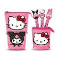 Cute Pencil Case + 3 Erasable Gel Pens Hello Kitty “Playful”
