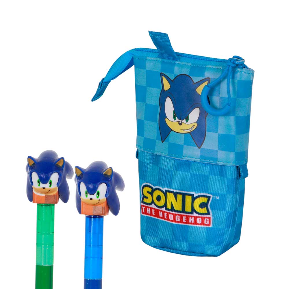 Cute Pencil Case + 2 Erasable Gel Pens Sonic the Hedgehog