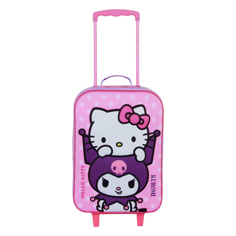 Valise Trolley Souple 3D Ludique Hello Kitty
