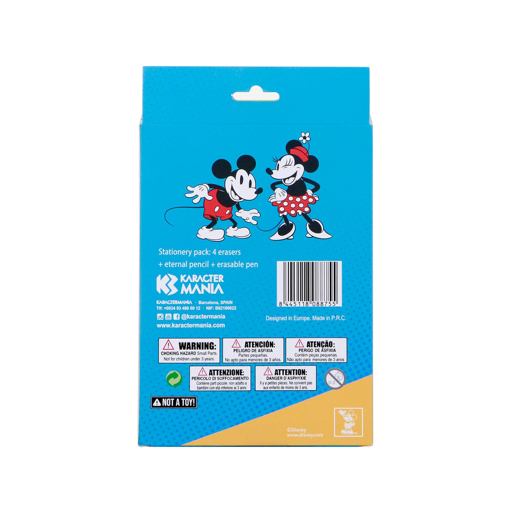 Mixed Erasable Gel Pen + Everlasting Pencil + 4 Erasers Set Disney “Mickey and Minnie”