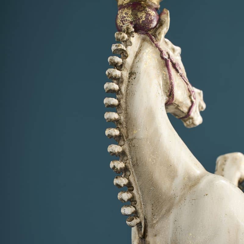 White Circus Horse Chandelier