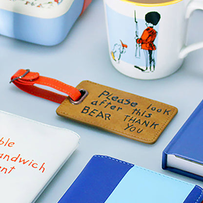 Luggage tag — Paddington Bear (please take care of this bear)