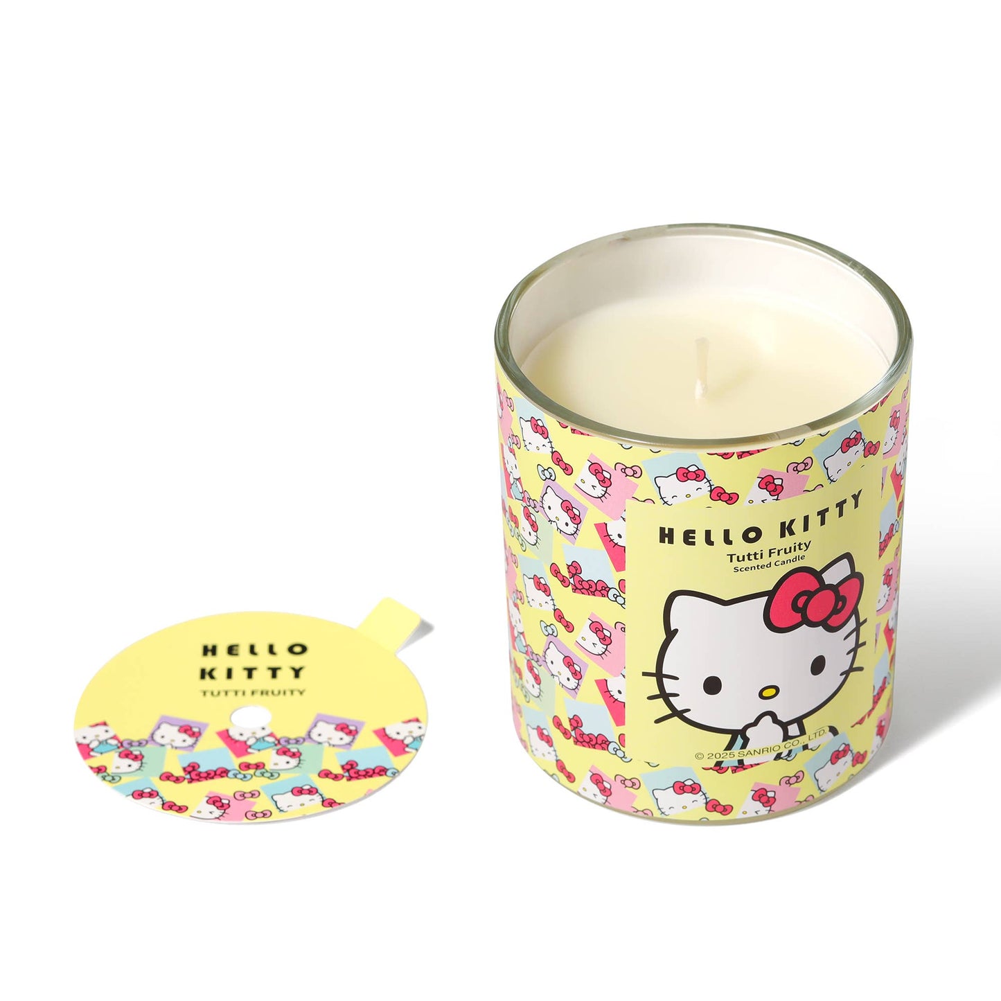 Hello Kitty originele print gele kaars, Tutti Frutti parfum