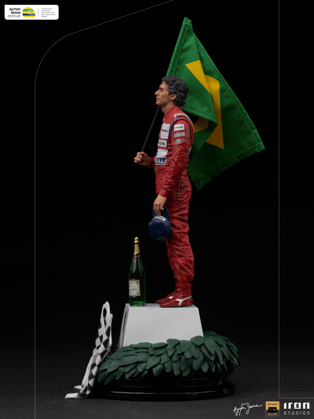 Ayrton Senna Deluxe Statue - 1991 Brazilian GP - Art Scale 1/10