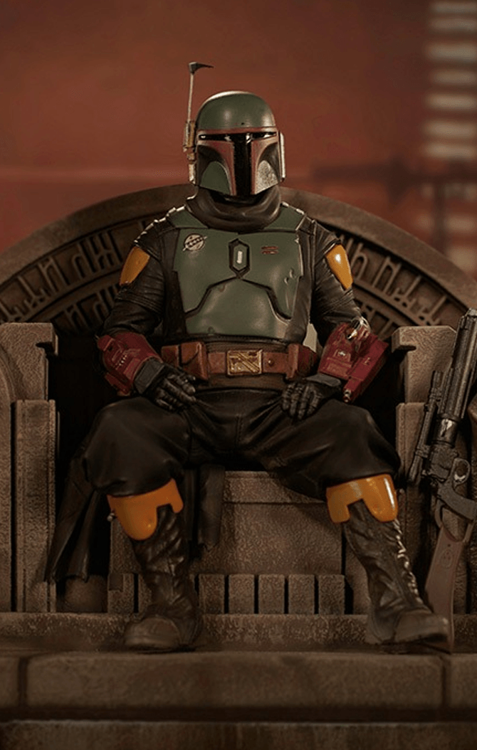 Statue Boba Fett on Throne - Star Wars: The Mandalorian - Art Scale 1/10
