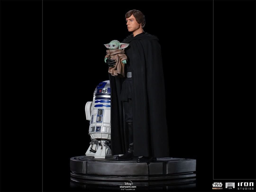 Luke Skywalker, R2-D2, and Grogu - Star Wars: The Mandalorian - Legacy Replica 1/4 - Iron Studios