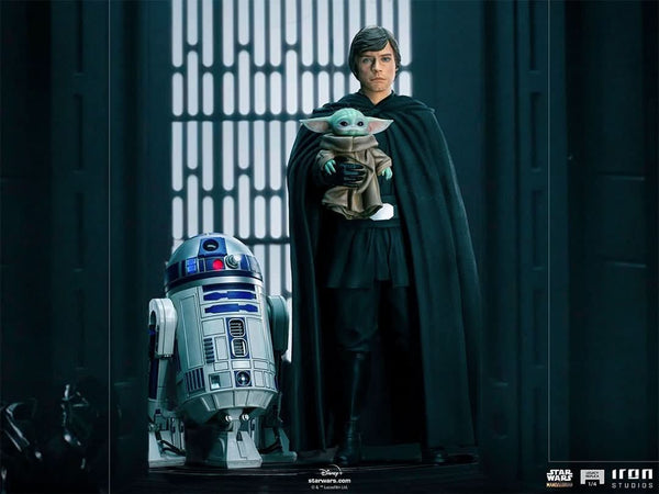 Luke Skywalker, R2-D2 and Grogu Statue - Star Wars: The Mandalorian - Legacy Replica 1/4