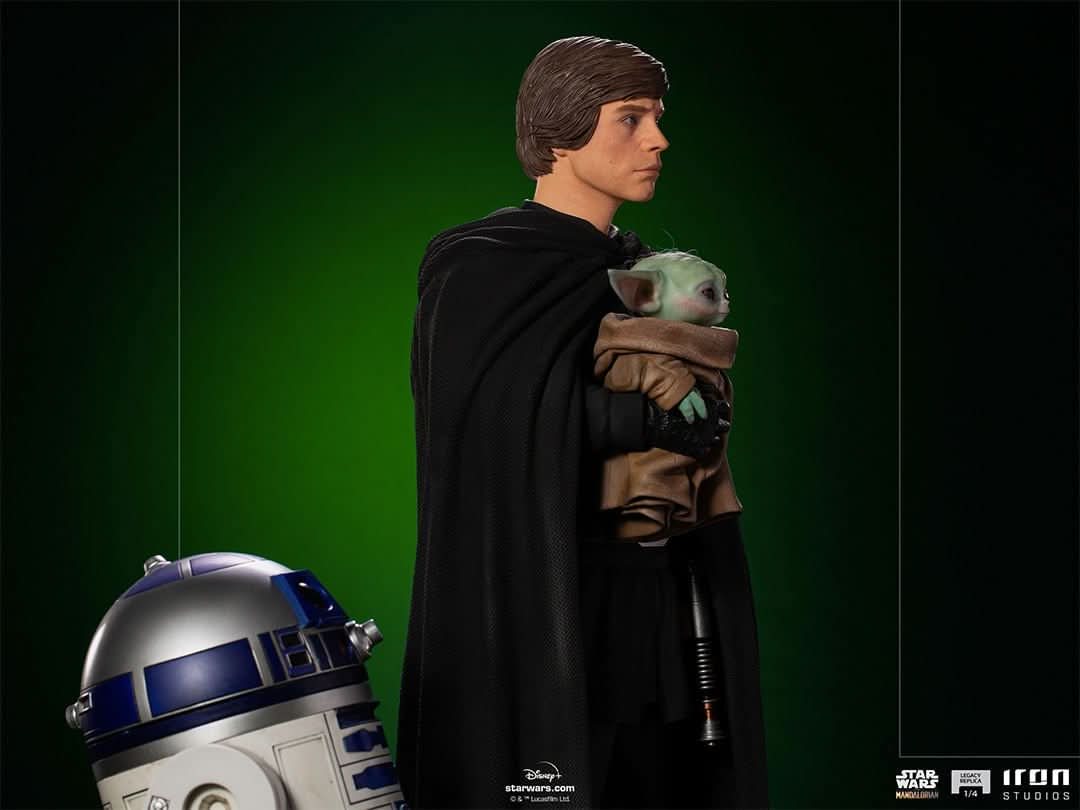 Luke Skywalker, R2-D2, and Grogu - Star Wars: The Mandalorian - Legacy Replica 1/4 - Iron Studios