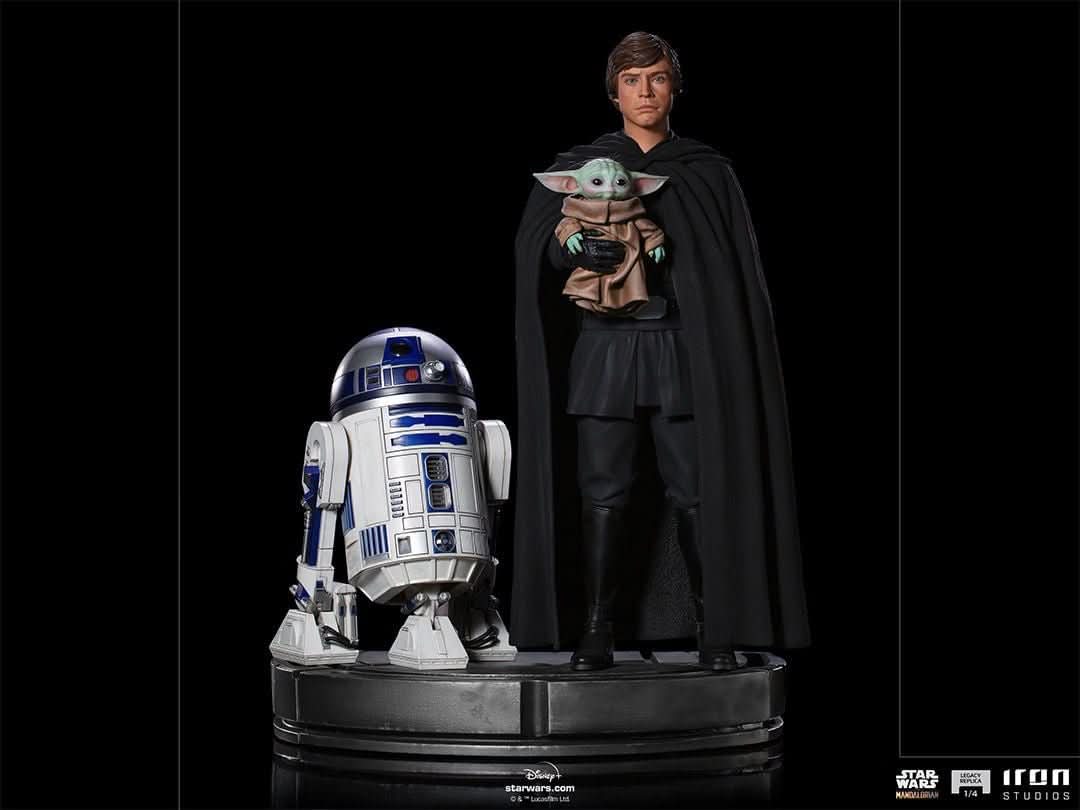 Luke Skywalker, R2-D2, and Grogu - Star Wars: The Mandalorian - Legacy Replica 1/4 - Iron Studios