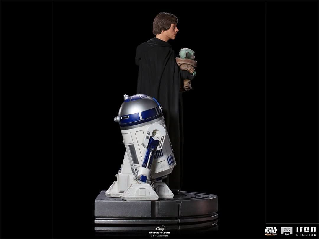 Luke Skywalker, R2-D2, and Grogu - Star Wars: The Mandalorian - Legacy Replica 1/4 - Iron Studios