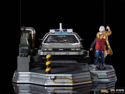 Delorean Full Set Deluxe Statue - Back to the Future II - Art Scale 1/10 - Iron Studios