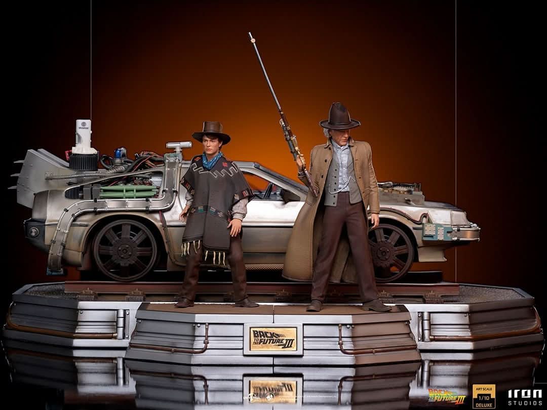 Delorean Full Set Deluxe Statue - Back to the Future III - Art Scale 1/10