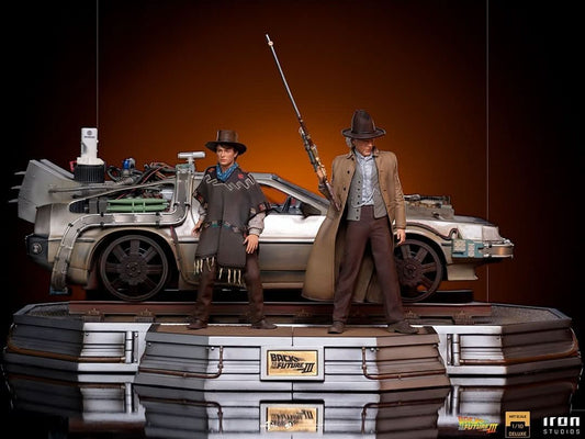 Delorean Full Set Deluxe Statue - Back to the Future III - Art Scale 1/10 - Iron Studios